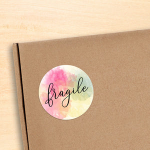 Fragile (Watercolor Background) - Stickers