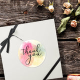Thank You (Mixed Watercolor Background) - Stickers