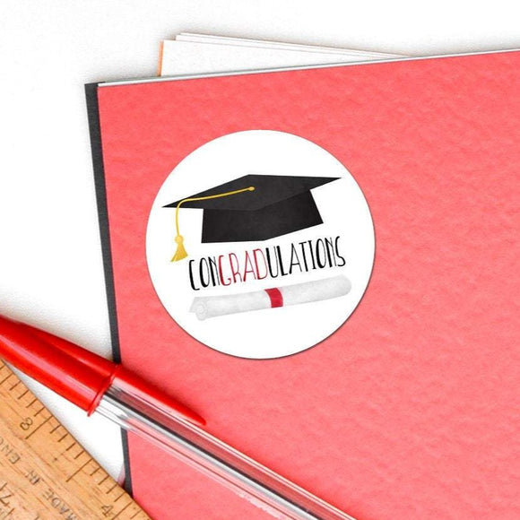 ConGRADulations (Graduation Hat And Diploma) - Stickers