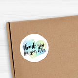 Thank You For Your Order (Watercolor Heart Background) - Stickers
