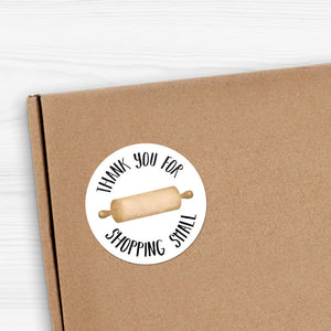 Thank You For Shopping Small (Rolling Pin) - Stickers
