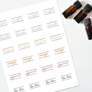 Essential Oils (Variety) - Stickers