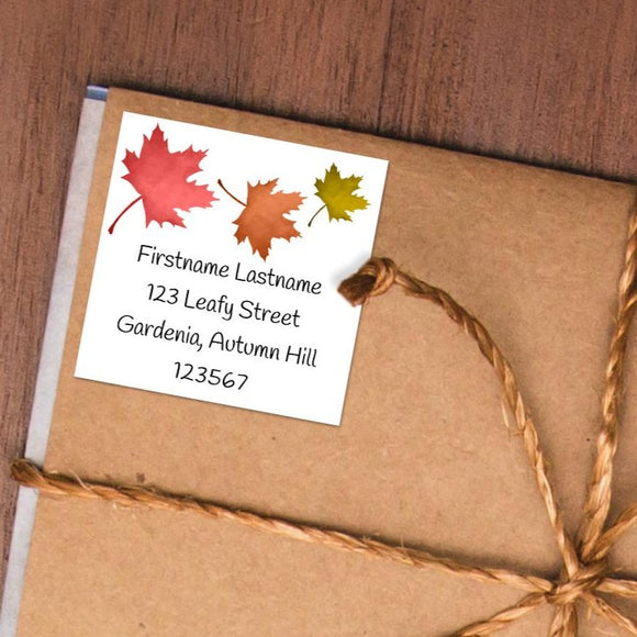 Return Address (Autumn Leaves) - Custom Stickers