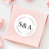 Initials (Wreath) - Custom Stickers