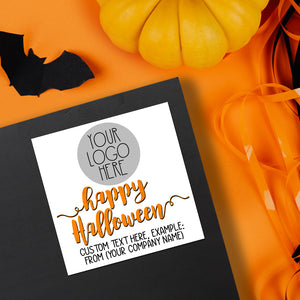 Happy Halloween (Your Logo And Text) - Custom Stickers
