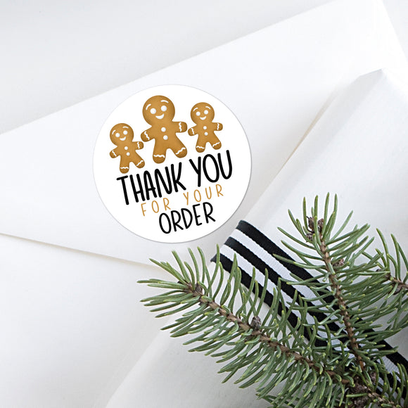 Thank You For Your Order (Gingerbread Cookies) - Stickers