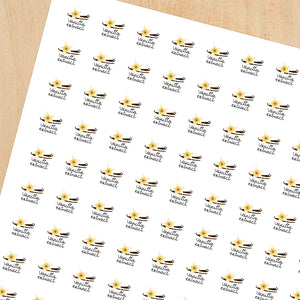 Vanilla Extract (Flavor) - Mini Stickers