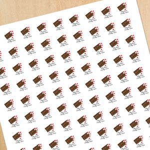 Chocolate Candy Cane (Flavor) - Mini Stickers