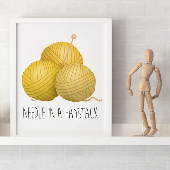 Needle In A Haystack (Yarn) - Ready To Ship 8x10