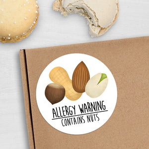 Allergy Warning (Nuts) - Stickers