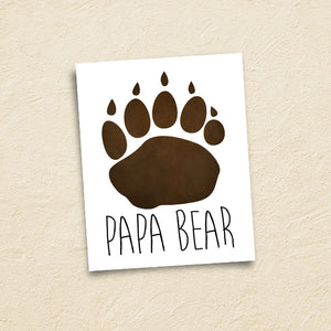 Papa Bear - Print At Home Wall Art