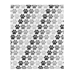 Paw Prints Pattern - Throw Blanket