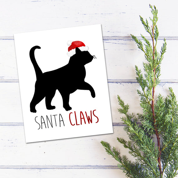 Santa Claws - Print At Home Wall Art