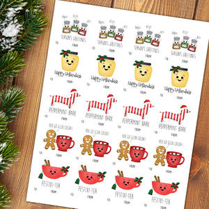 Happy Holidays Funny Mix (Gift Tag) - Stickers