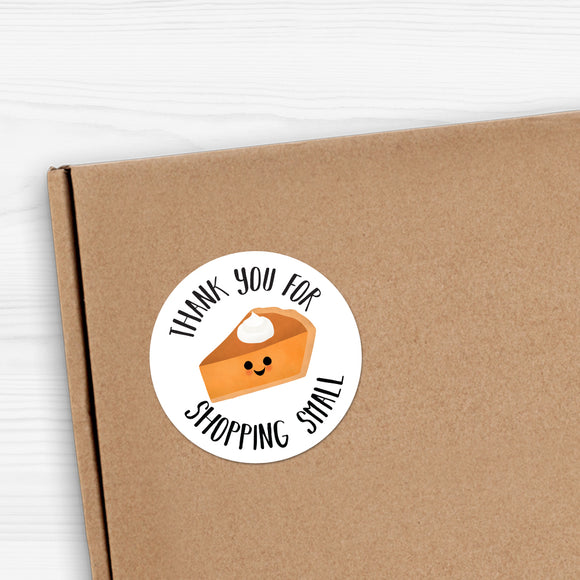 Thank You For Shopping Small (Pumpkin Pie) - Stickers