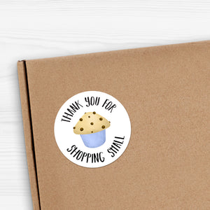 Thank You For Shopping Small (Muffin) - Stickers