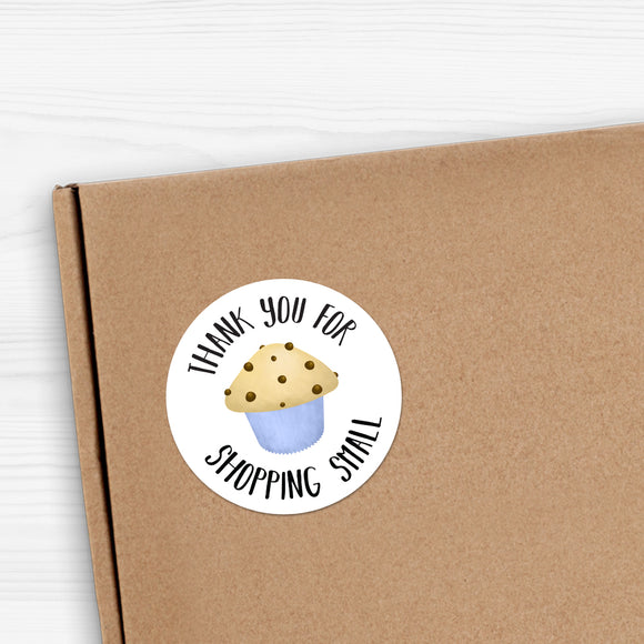 Thank You For Shopping Small (Muffin) - Stickers