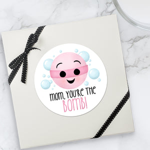 Mom, You're The Bomb (Bath Bomb) - Stickers