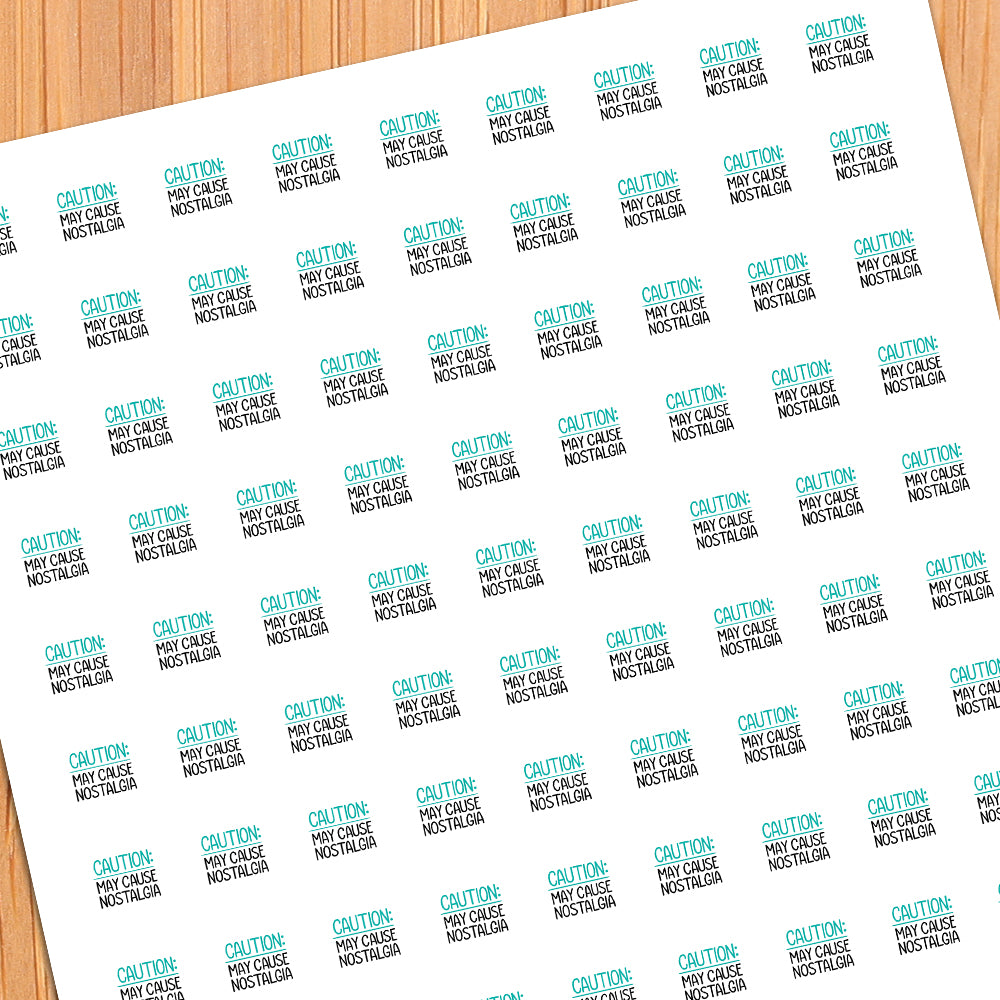 Caution May Cause Nostalgia - Mini Stickers – A Little Leafy