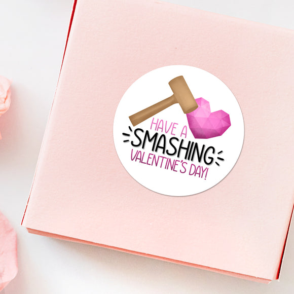 Have A Smashing Valentine's Day (Smash Cake Hammer) - Stickers