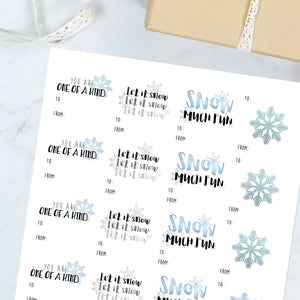 Holiday Snow Mix (Gift Tag) - Stickers