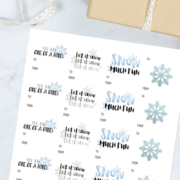 Holiday Snow Mix (Gift Tag) - Stickers