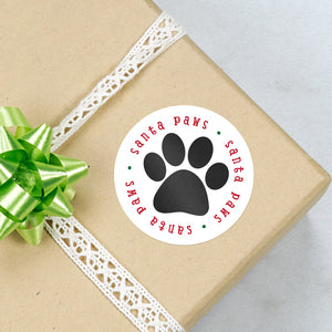 Santa Paws (Pawprint) - Stickers