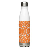 Spiderweb Pattern (Orange Background) - Water Bottle