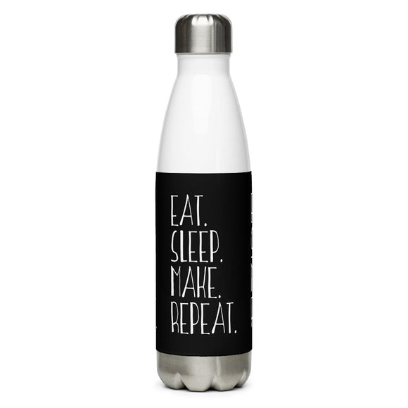 Eat Sleep Make Repeat - Water Bottle