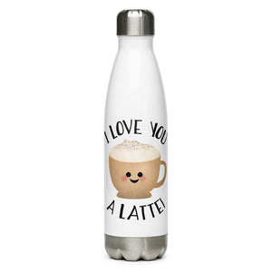 I Love You A Latte - Water Bottle