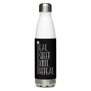 Eat Sleep Knit Repeat - Water Bottle