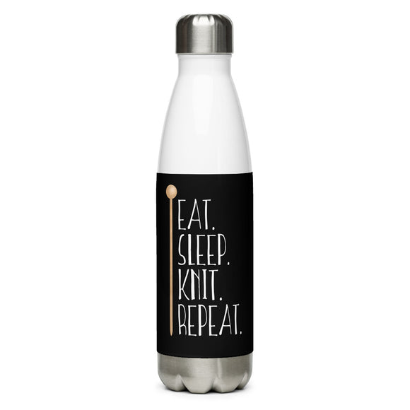 Eat Sleep Knit Repeat - Water Bottle