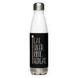 Eat Sleep Knit Repeat - Water Bottle