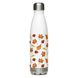 Fall Leaves Pattern - Water Bottle