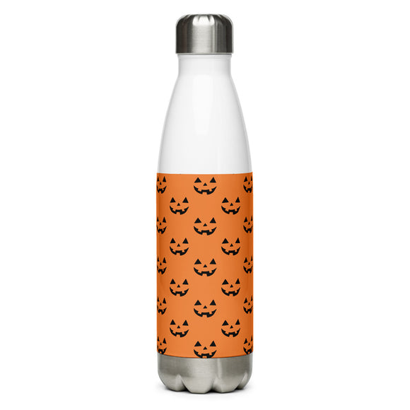 Happy Jack-O-Lantern Pattern - Water Bottle