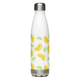 Lemon And Lime Slices Pattern - Water Bottle