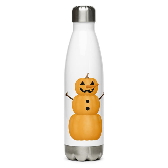 Pumpkin Snowman - Water Bottle