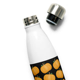 Pumpkins (Black Background) - Water Bottle