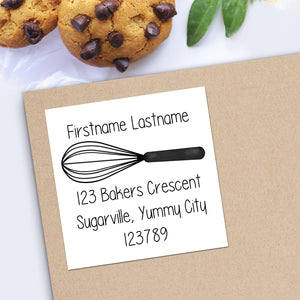 Return Address (Whisk) - Custom Stickers