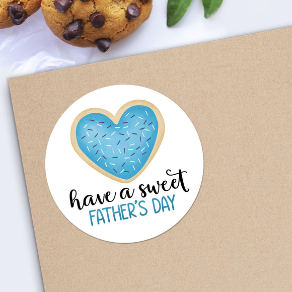 Have A Sweet Father's Day (Heart Cookie) - Stickers
