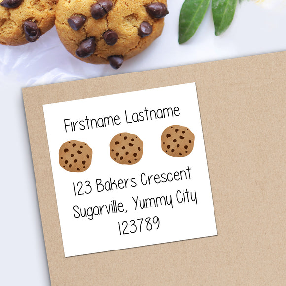 Return Address (Chocolate Chip Cookies) - Custom Stickers