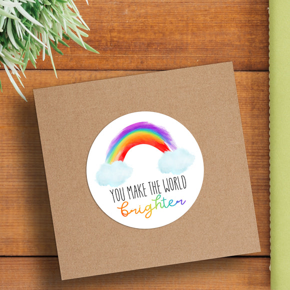 You Make The World Brighter (Rainbow) - Stickers