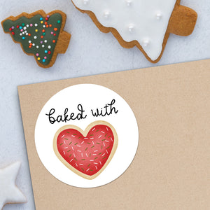 Baked With Love (Christmas Heart Cookie) - Stickers