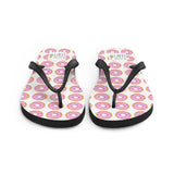 Pink Donut Pattern - Flip Flops