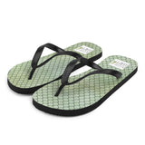 Green Mermaid Tail Pattern - Flip Flops