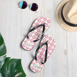 Pink Donut Pattern - Flip Flops