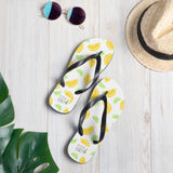 Lemon And Lime Slices Pattern - Flip Flops