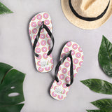 Pink Donut Pattern - Flip Flops