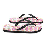 Pink Donut Pattern - Flip Flops