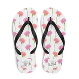 Carnation Flower Pattern - Flip Flops